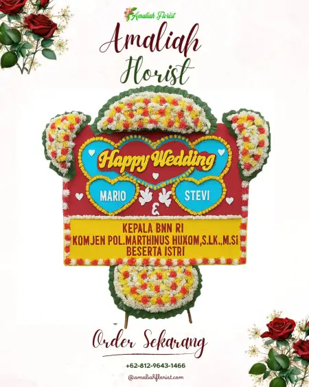 Papan Bunga Pernikahan Karang Panjang